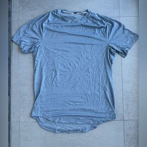License to train blue, Lululemon shirt